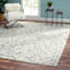 Cowhide Geometric Area Rug in Silver