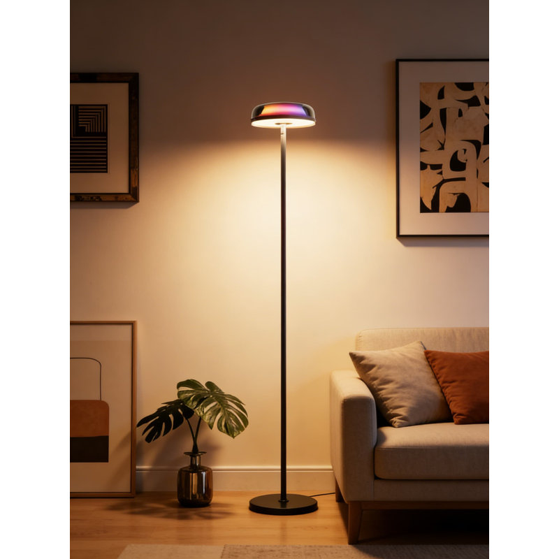 Lampe sur pied intelligente RVBIC Govee avec projecteur Ripple, éclairage à trois zones pour le salon et la chambre à coucher, compatible avec Alexa, l'assistant Google, Smartthings & Matter, réglable blanc chaud à froid