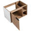 Meuble-lavabo flottant 30 po, fixation murale, porte à fermeture en douceur, chêne imitation, design moderne, 1 2 tablettes, contreplaqué moderne, armoire