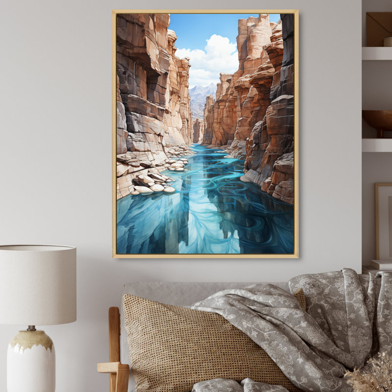Beiro Canyon Endless Journey 8 - impression, Cadre naturel flottant, H 40 po x l 30 po x P 1,5 po