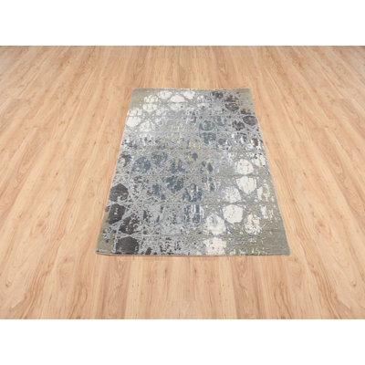 Cuddy One-of-a-Kind Rectangle 3'0" X 5'0" New Age Area Rug in Grey