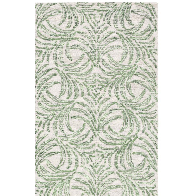 Msr Jardin Area Rug In Ivory / Green, Rectangle 8' x 10'