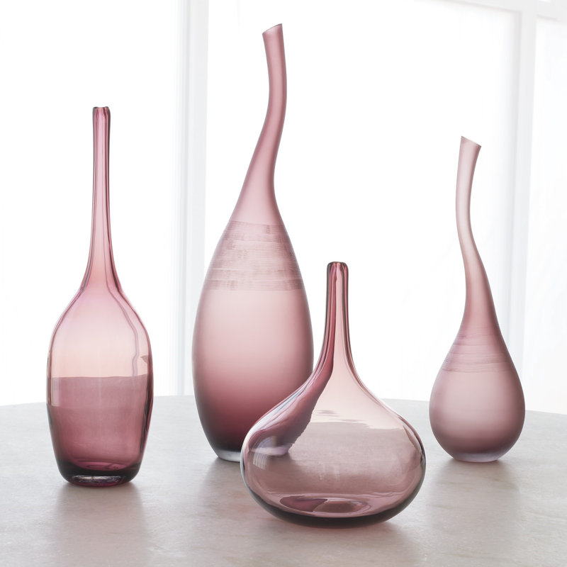 Curvature Bottle, 24.25" H x 7" W x 7" D, Amethyst