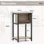 34cm W Metal Bedside Table