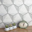 Carreau de marbre et de revêtement pour mur en porcelaine 7 po x 8 po Classico Carrara