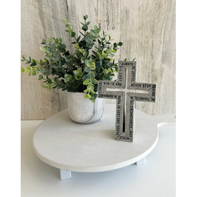 Gainsborough Tabletop Cross Rustic Finish Be Joyful