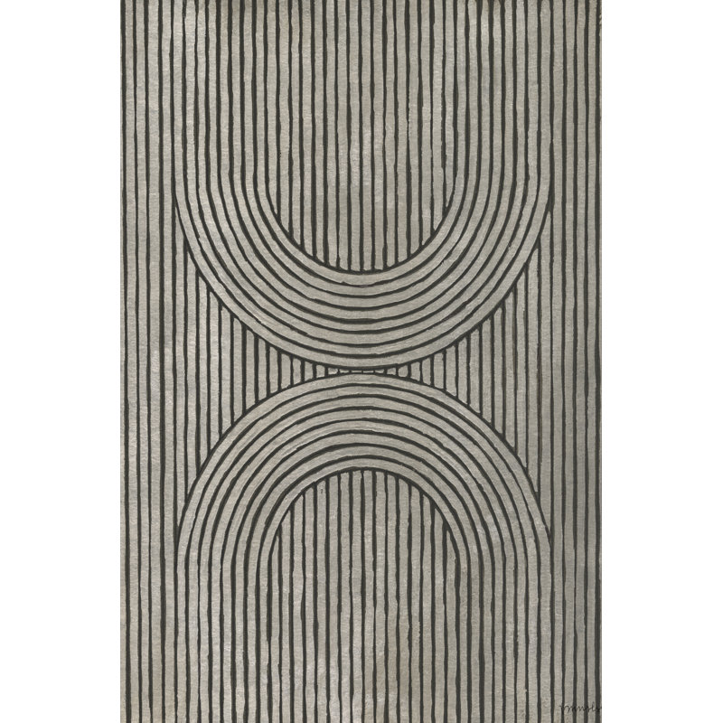 Cedar Grooves II by Vanna Lam - Painting, 91cm H x 61cm W, Black Floater Framed