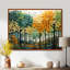 «Orange Green Trees Canopy Patchwork III», reproduction sur toile flottante-287206350-317530904
