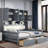 Bellinger All-in-One Wooden Daybed With 2 Drawers, Cabinets and Shelves-299645593-299645599