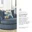 Fauteuil d'appoint pivotant surdimensionné Gwenith Place-96687522
