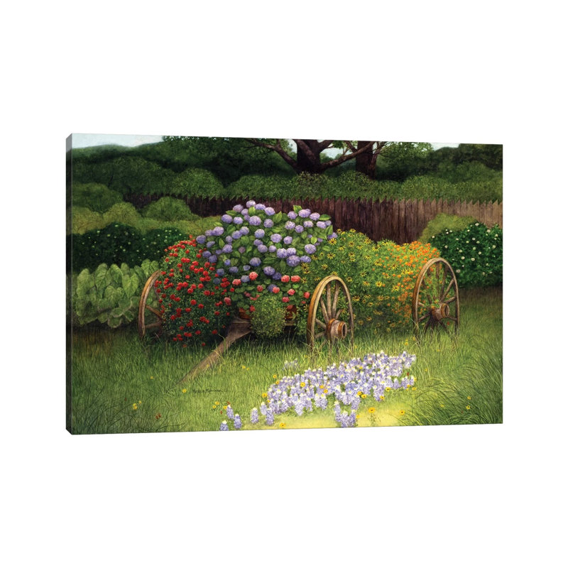 Flower Wagon by Marcia Matcham - Gallery-Wrapped Canvas Giclée on Canvas, Canvas, 20.32 cm H x 30.48 cm W