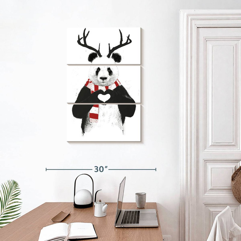 Brampt Xmas Panda, 32" H x 20" W