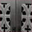 Armoire, armoire de rangement noire antique à 4 portes avec tablettes réglables | Traditionnel | Salon-1498207197