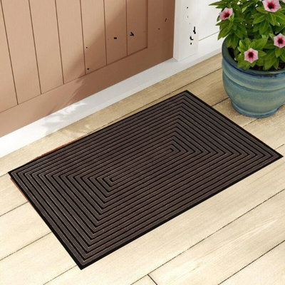 Striped Flokati Area Rug