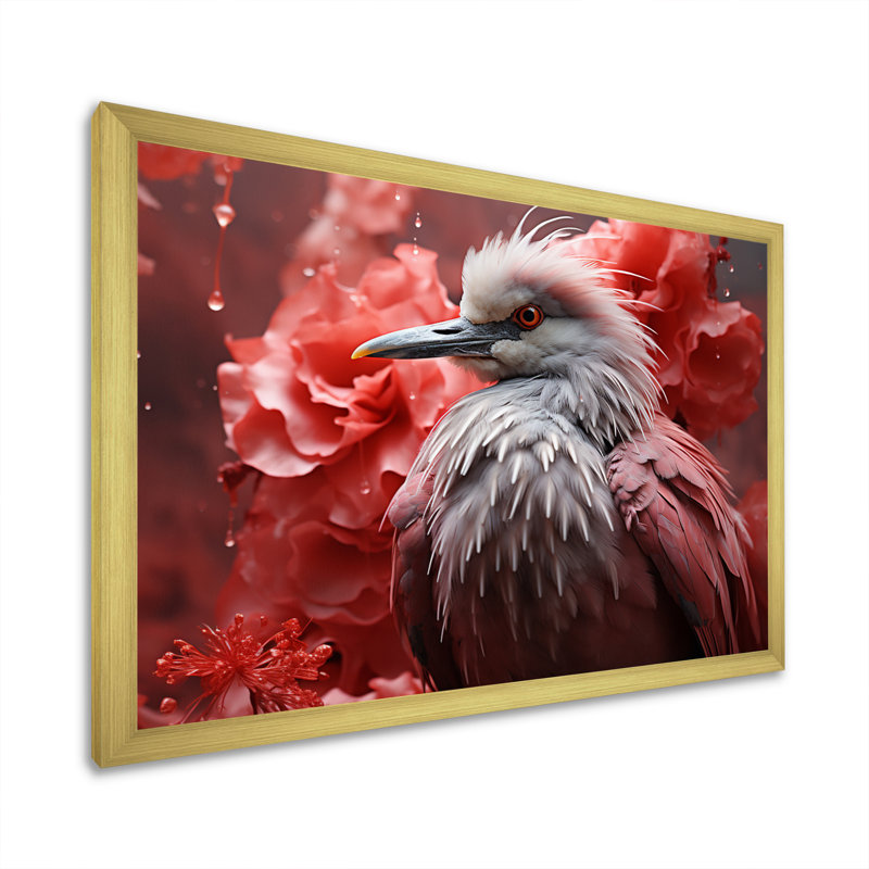 Photographie majestueuse d'un oiseau blanc I, H 34 po x l 44 po x P 1,5 po, Cadre doré à une seule photo