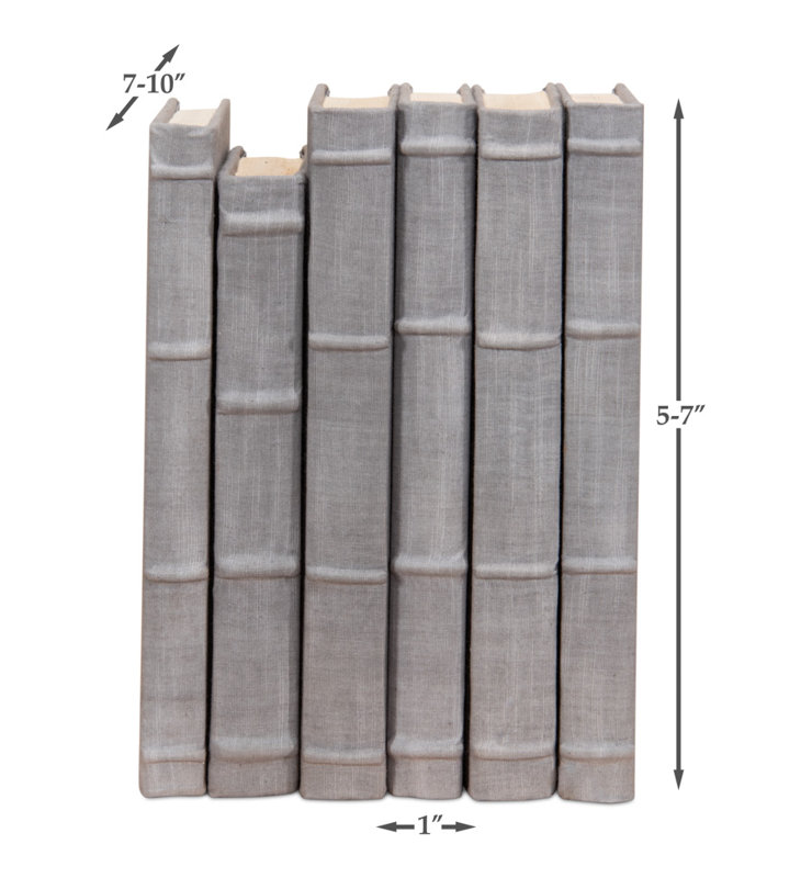 Ecru Handmade Decorative Book, Gray