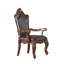 Chaise avec accoudoirs touffetée en chêne noir et miel (ensemble de 2)