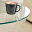Table basse ronde en verre trempé de 27,5 pouces de diamètre. 17,7 pouces de haut-134532058