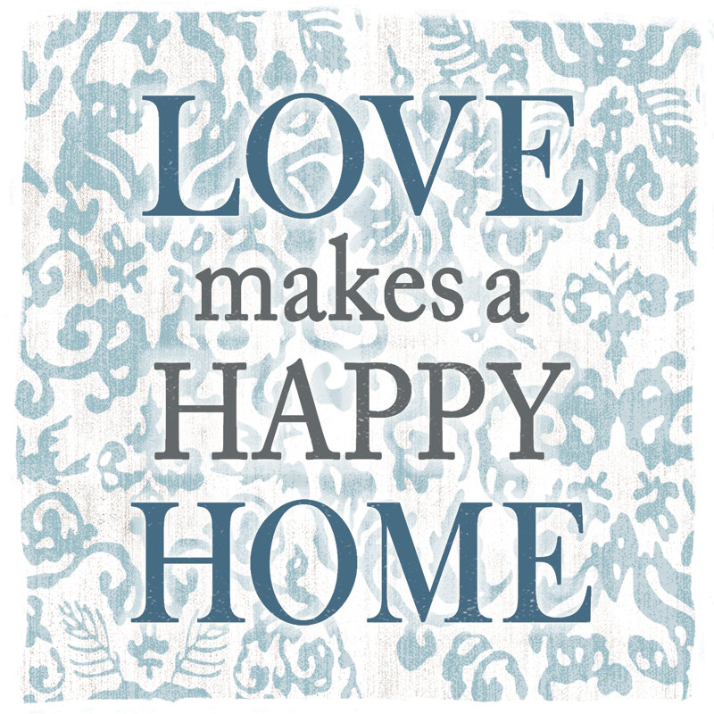 Love Makes Home - Wrapped Canvas Print, 76cm H x 76cm W x 3.8cm D