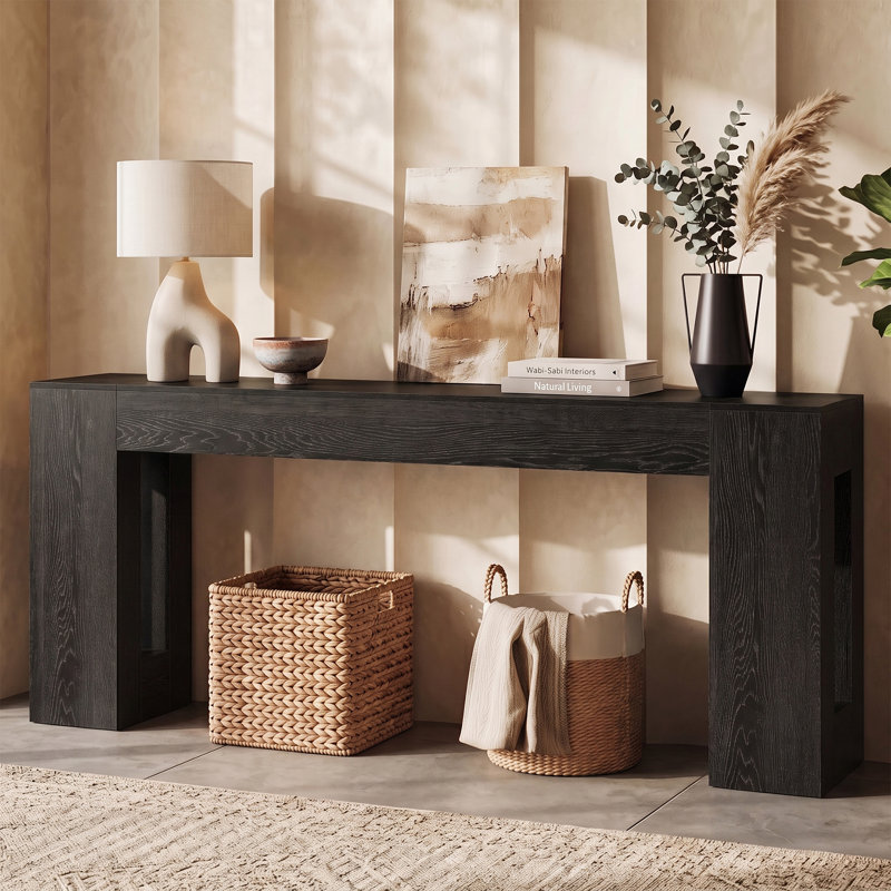 Console extra longue 78,74 po pour vestibule, Black