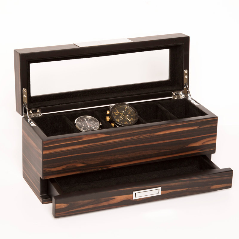 Boîte à montre mat ébène