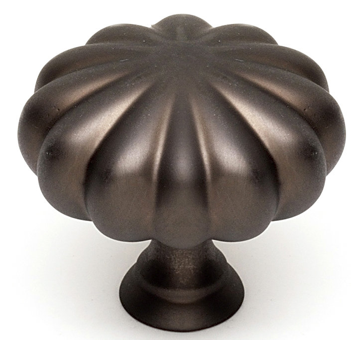Poignée ronde, Bronze chocolat, H 1,0625 po x l 1,5 po x P 0,5 po