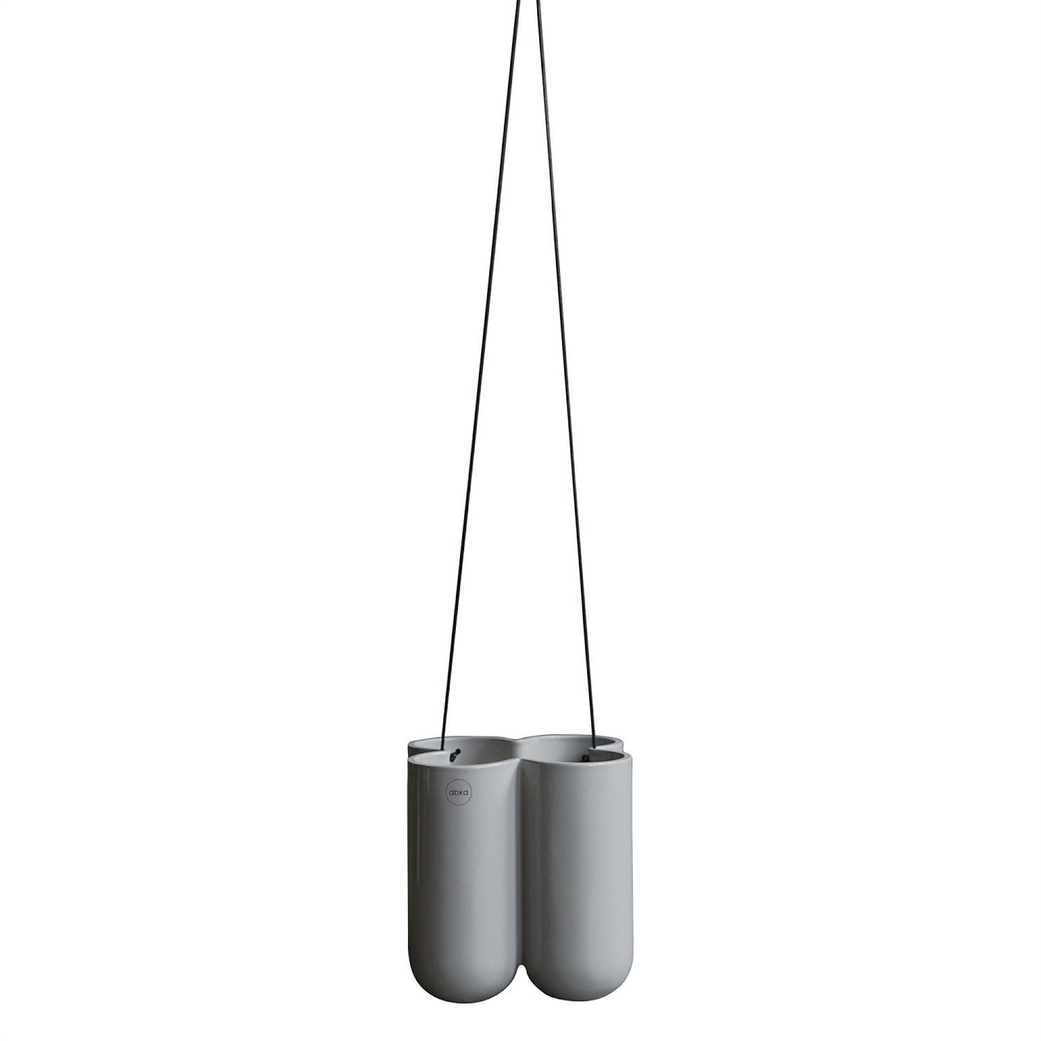  Ceramic Pot Planter, Gray, 5.51" H x 5.51" W x 5.51" D