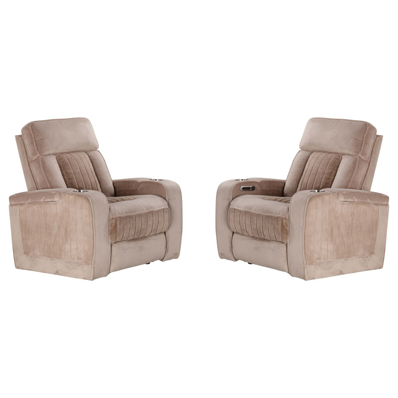 Desiri Power Recliner Two Pack, Beige