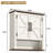 Wall Bathroom Cabinet, Farmhouse Bathroom Storage Cabinet, Wooden Storage Cabinets With Roman Column Decor & Barn Doors-1441278479