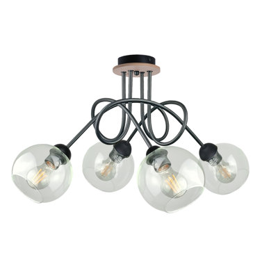 Bernadett Glass Semi Flush Mount