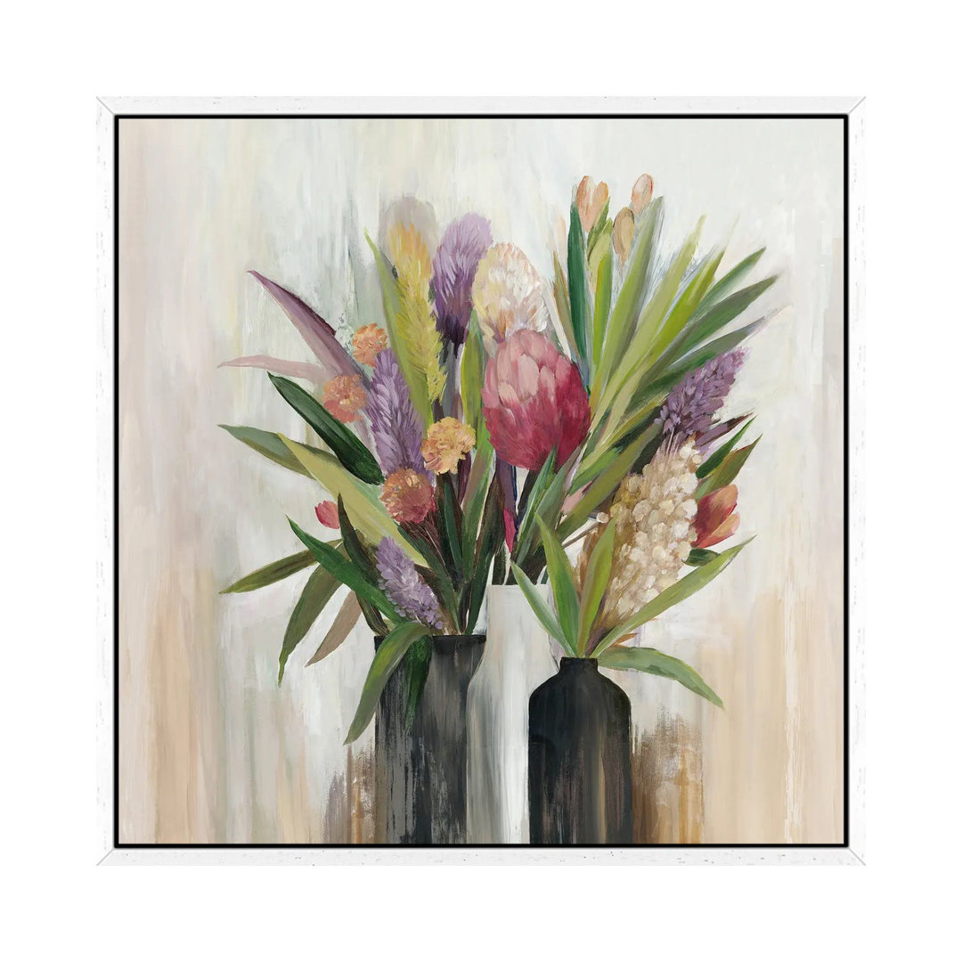 Tropical Paradise In Bloom von Asia Jensen - Galerie-verpackte Leinwand Giclée auf Leinwand