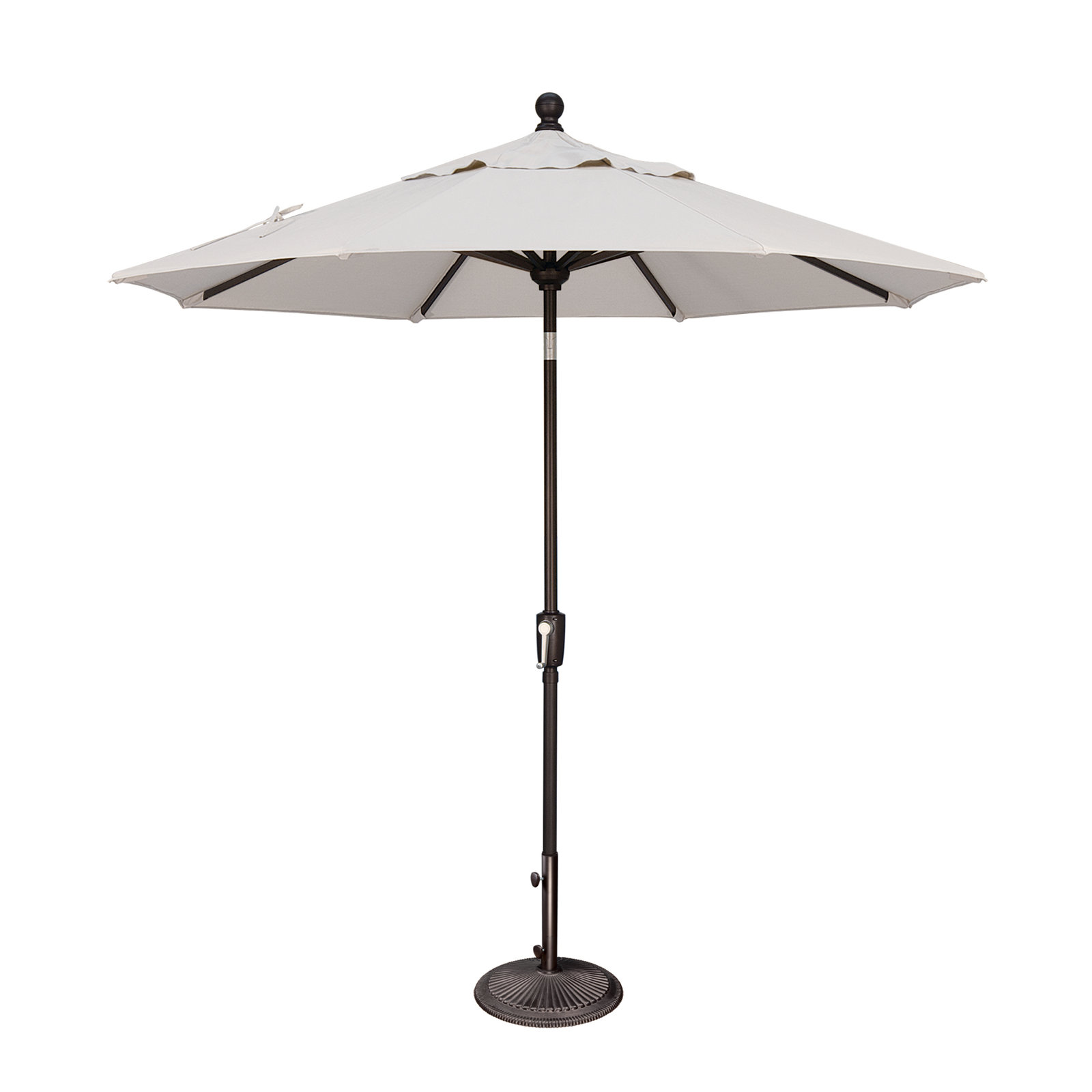 Launceston Market Umbrella, Black, White Sunbrella®, 96" H x 90" W x 90" D