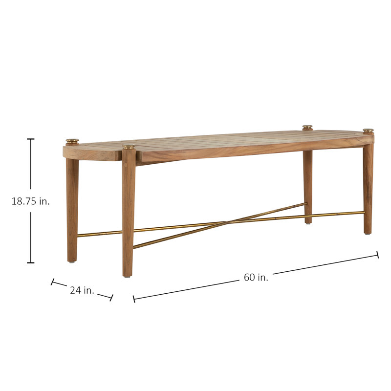 Pacifica Outdoor Rectangular Teak Coffee Table