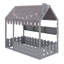 House-Shaped Montessori Bed Including Guard Rails, Tent Attachment, Lighting Elements, and Shelf Storage-1939574342