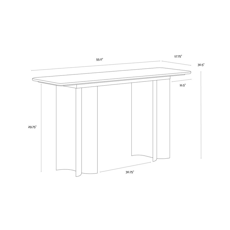 55'' W Marble Console Table
