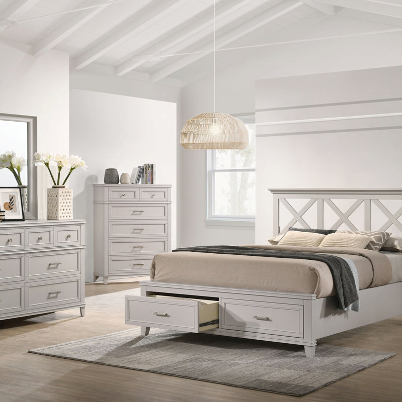 Commode 5 tiroirs grise, commode moderne