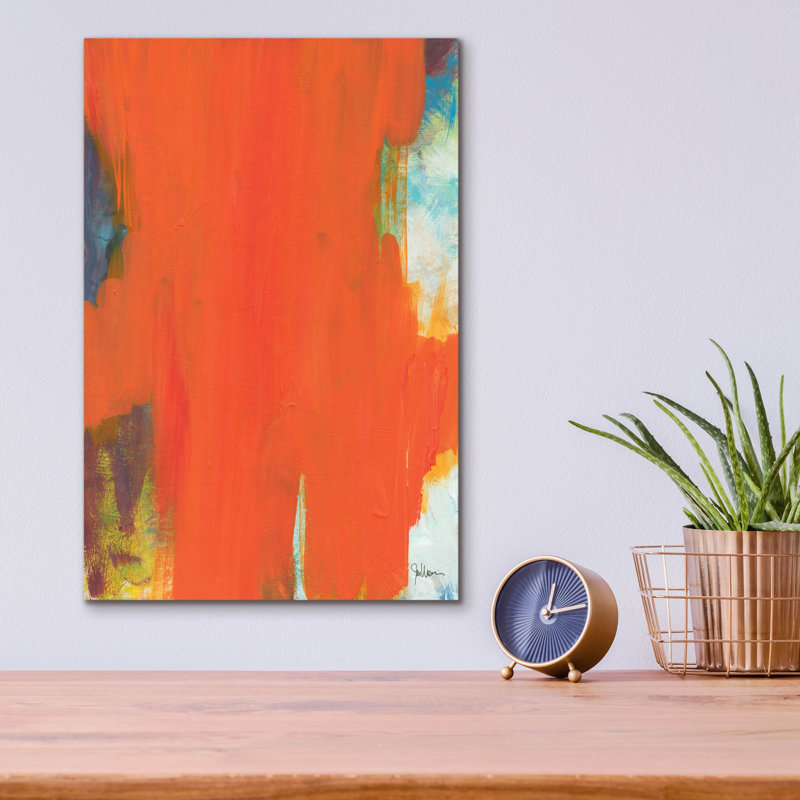 «Orange Tide» par Jan Weiss, H 16 po x l 12 po x P 0,13 po