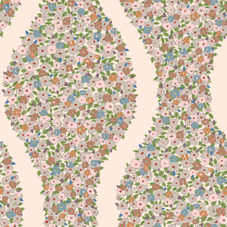 Cosy Posy Peel and Stick Wallpaper by She She, Camellia, 28 sq. ft.