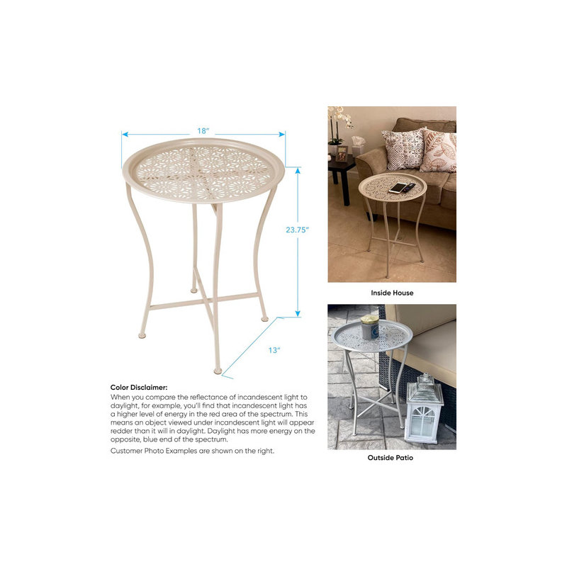 Table d'extérieur robuste en métal