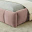 Très grand lit tapissier, rose, lit plateforme avec tête de lit et chenille épaisse, centre de chambre Comfort Ambiance Relax