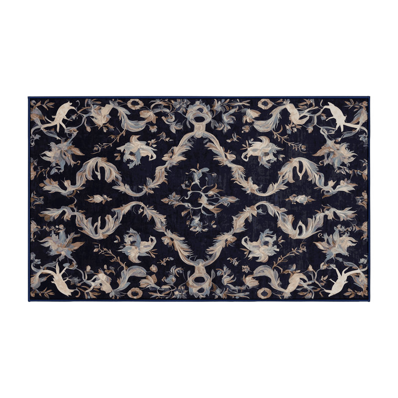 Tapis mauve soyeux et moelleux, Rectangulaire 3 pi x 5 pi