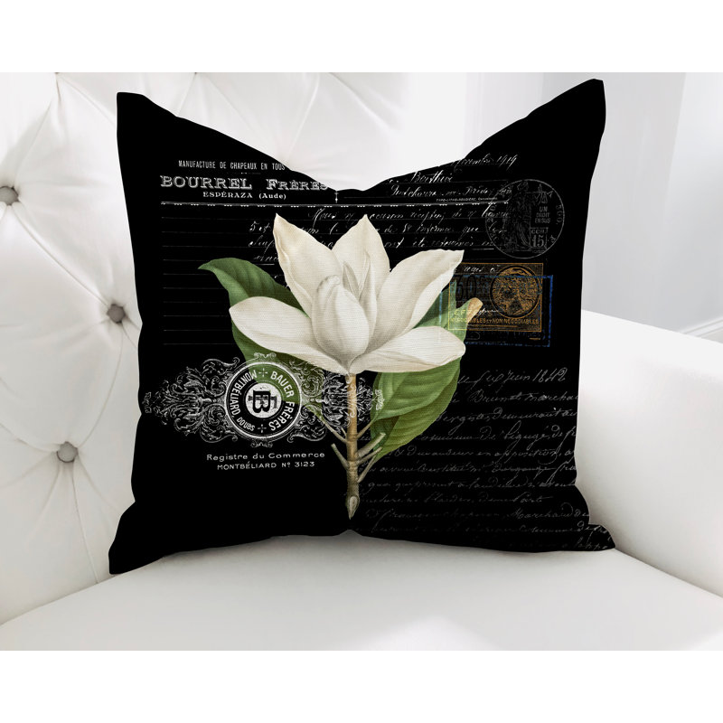  Housse de coussin en coton Aurelie, L 19 po x H 19 po, Noir
