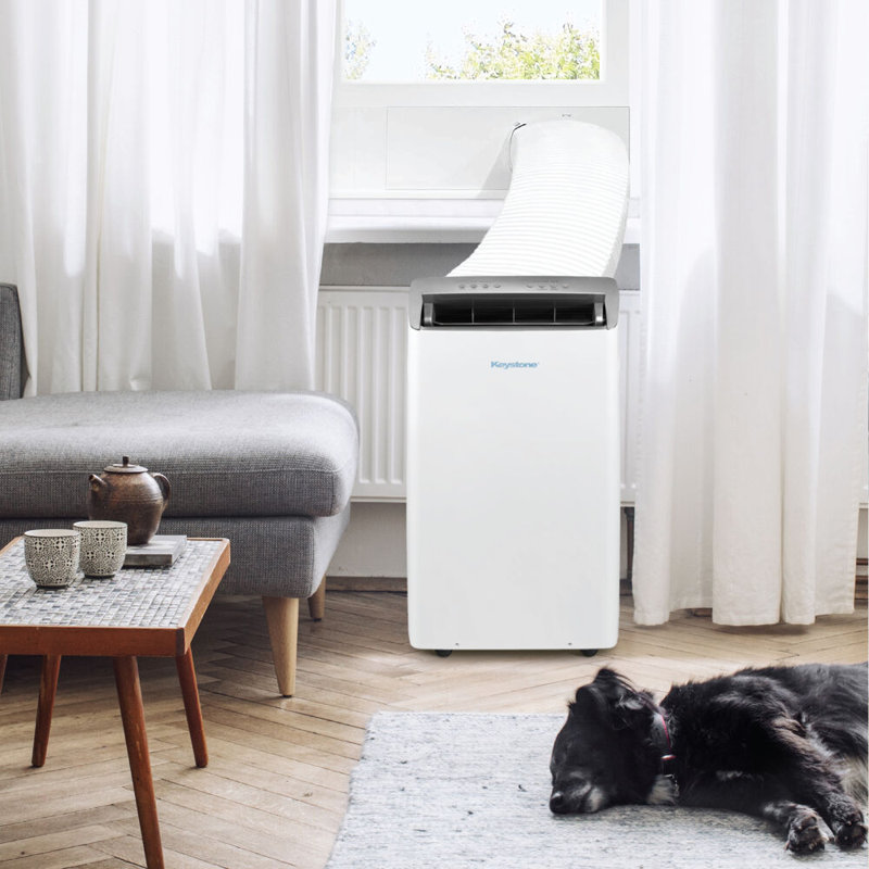 Keystone 14,000 BTU White Portable Air Conditioner with Heater and Remote