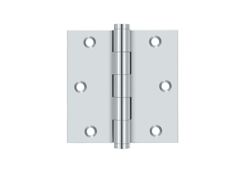 Butt Bearing Hinge, Polished Chrome