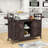 Cheyene Rolling Kitchen Island with Stainless Steel Top and Lockable Wheels-1181725078