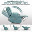 Fauteuil inclinable manuel inclinable à 155 ° avec porte-gobelet