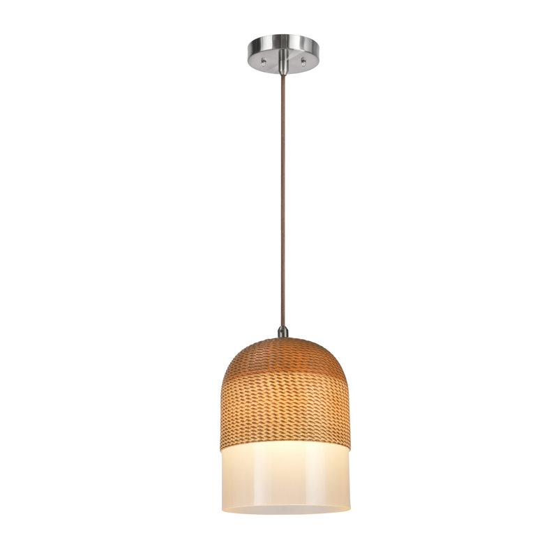 Luminaire suspendu à 1 lumière Portersville, Vert / blanc