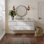   Ensemble de meuble-lavabo mural ovale simple 61 po avec comptoir en marbre de Carrare blanc de 1,5 po Ensuko-1464320216-1464320218