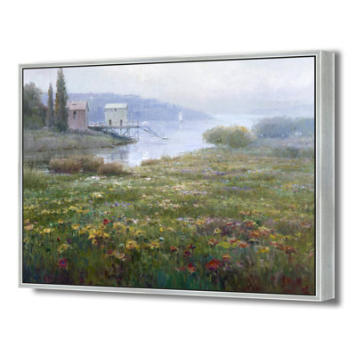 Mist Over Flowering Shore Print