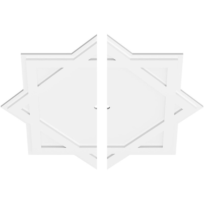 Médaillon de plafond contemporain en PVC de qualité architecturale de 34 po x P 1 po x P 18 3/4 po x P 1 po Axel